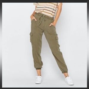 Army Green Cargo Joggers
